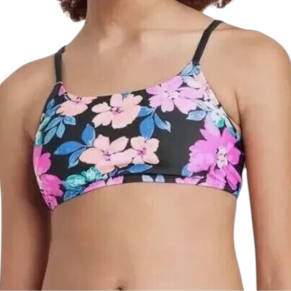 art class Floral Bikini Top - Black, Pink, Blue - Picture 9 of 9